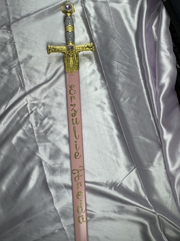 Erzulie Freda Sword 34" Pink and Gold - Image 3