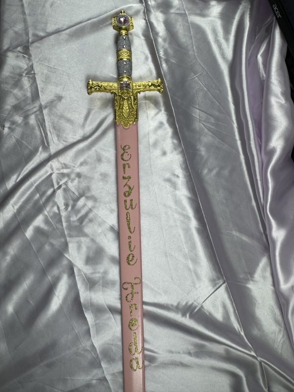 Erzulie Freda Sword 34" Pink and Gold - Image 4