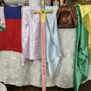 Erzulie Freda Sword 34" Pink and Gold