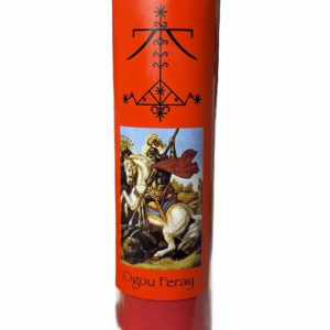 Ogou Feray 7 Day Candle with Veve