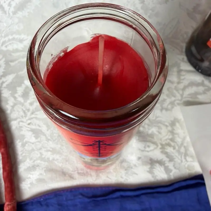 Ogou Feray 7 Day Candle with Veve - Image 4